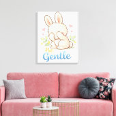 klein konijn canvas afdruk (Insitu (Woonkamer))