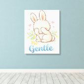 klein konijn canvas afdruk (Insitu (Houten vloer))