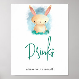 Klein Konijn - Drinken Poster