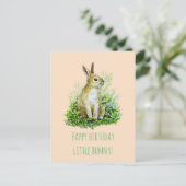 klein konijn gefeliciteerd verjaardag briefkaart (Staand voorkant)