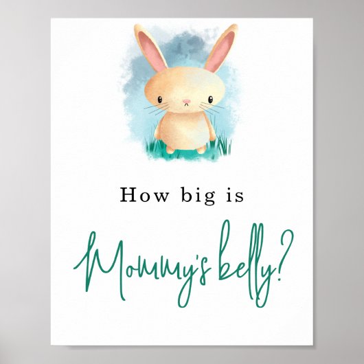 Klein Konijn - Hoe groot is mama's buik Poster (Voorkant)