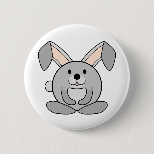 Klein konijn ronde button 5,7 cm (Voorkant)