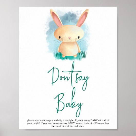 Klein Konijn - Zeg geen baby Poster (Voorkant)
