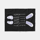 Klein konijntje Happy Easter Egg Hunting Funny Eas Fleece Deken (Voorkant (Horizontaal))