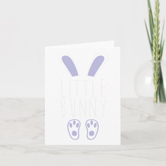 Klein konijntje Happy Easter Egg Hunting Funny Eas Kaart (Voorkant)