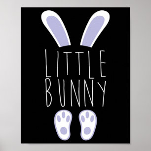 Klein konijntje Happy Easter Egg Hunting Funny Eas Poster