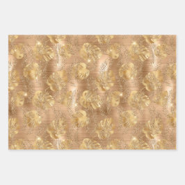 Klein koper Gold Glam Animal Print Inpakpapier Vel