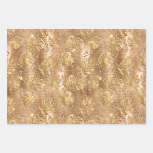 Klein koper Gold Glam Animal Print Inpakpapier Vel (Voorkant)