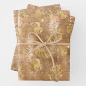 Klein koper Gold Glam Animal Print Inpakpapier Vel (In situ)