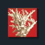 Klein koraal in rood canvas afdruk<br><div class="desc">Ga onderwater het zee verkennen met al deze verschillende zeeen wezens. Deze  kunst van het zee met een rode achtergrond en een stijlvol geelbruin koraal is een perfecte aanvulling op alle anemonliefhebbers van het zee. Haal vandaag nog uw kunst af op uw product.</div>