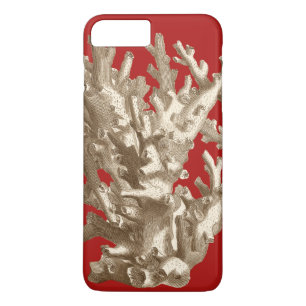 Klein koraal in rood Case-Mate iPhone case