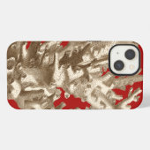 Klein koraal in rood iPhone hoesje (Achterkant horizontaal)