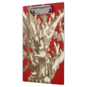 Klein koraal in rood klembord (Links)