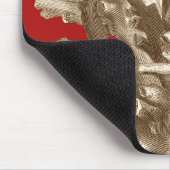 Klein koraal in rood muismat (Hoek)