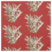 Klein koraal in rood stof (Swatch)