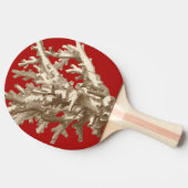Klein koraal in rood tafeltennisbatje (Zijkant)