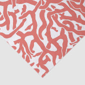Klein koraalrif patroon notair koraal roze wit tissuepapier (Detail)