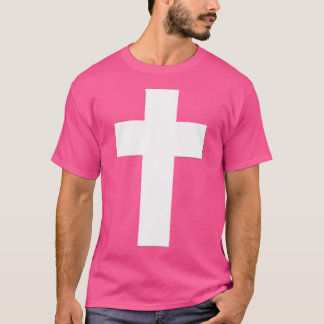 Klein kruis Christendom Geloof Hoop Liefde Jezus C T-shirt