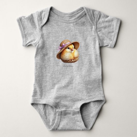 Klein Kuiken Roze Lint Baby Bodysuit (Voorkant)