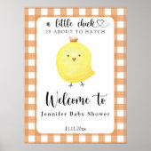 Klein kuiken - Welkom baby shower Poster (Voorkant)