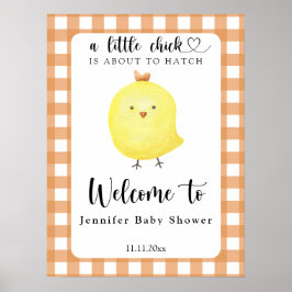Klein kuiken - Welkom baby shower Poster