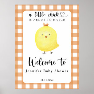 Klein kuiken - Welkom baby shower Poster