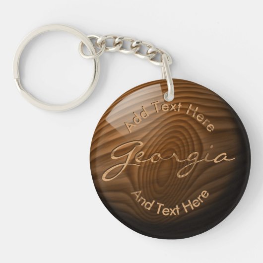 Klein kunsthout, niet aangepast sleutelhanger (Voorkant)