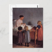 Klein kunstschilderkind briefkaart (Voorkant / Achterkant)