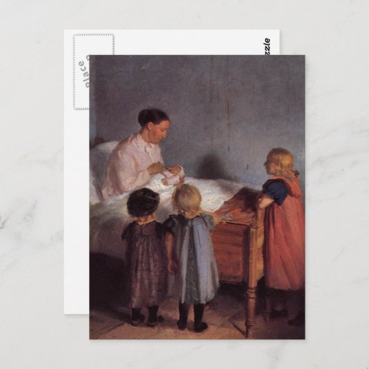 Klein kunstschilderkind briefkaart (Voorkant / Achterkant)