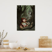 Klein kunstwerk voor kleine rode sledehood poster (Keuken)