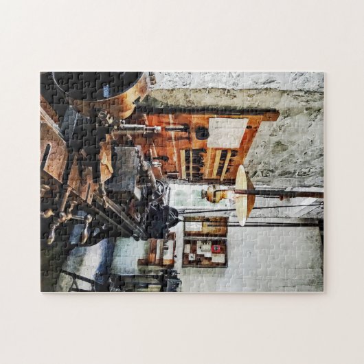 Klein lab in machine-winkel legpuzzel (Horizontaal)