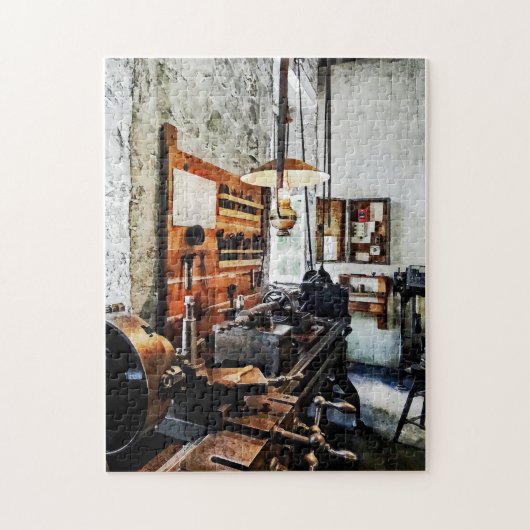 Klein lab in machine-winkel legpuzzel (Verticaal)