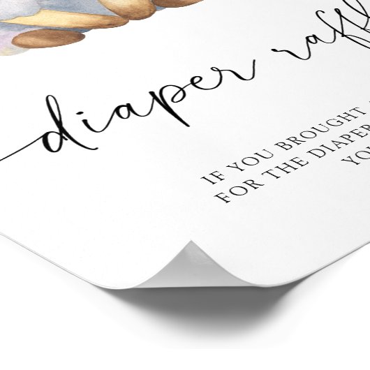 Klein lam - luier loterij poster (Hoek)