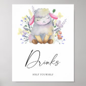Klein lammetje - Drink Poster (Voorkant)
