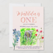 Klein lammetje en wilde bloemen kaart (Voorkant)