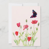 Klein lammetje en wilde bloemen kaart (Achterkant)