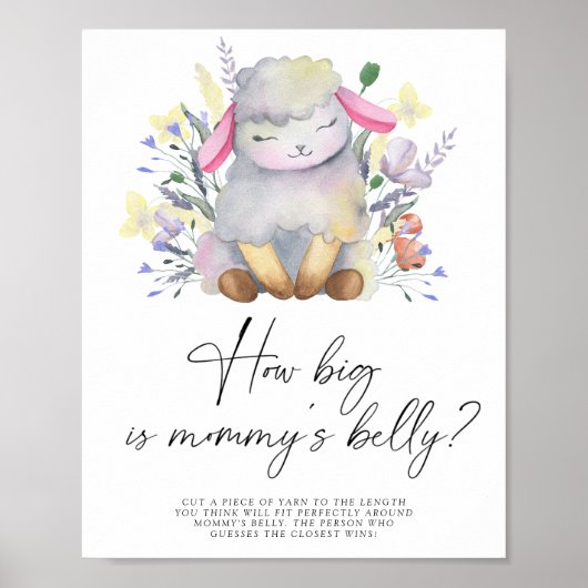 Klein lammetje - hoe groot is mama's buik spel  poster (Voorkant)