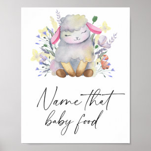 Klein lammetje - verzin een naam voor dat babyvoed poster