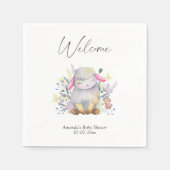 Klein lammetje - welkom baby shower servet (Voorkant)