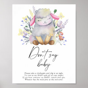 Klein lammetje - zeg niet baby Poster