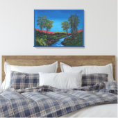 Klein landschap Rocky Forest Stream Canvas Afdruk (Insitu (Slaapkamer))