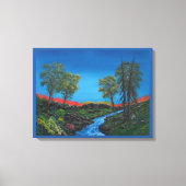Klein landschap Rocky Forest Stream Canvas Afdruk (Voorkant)