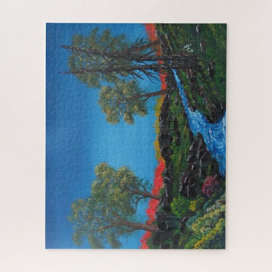 Klein landschap Rocky Forest Stream Legpuzzel (Verticaal)