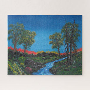 Klein landschap Rocky Forest Stream Legpuzzel