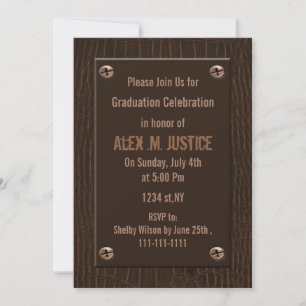 Klein leder Graduation party Kaart