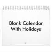 Klein leeg kalender met Feestdagen (Hoes)