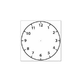 Klein leeg klokgezicht rubberstempel (Afrduk)