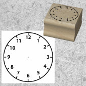 Klein leeg klokgezicht rubberstempel