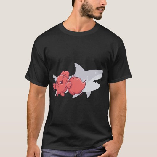 Klein Lichaam Grote Woede Grappige Betta Vis T-shirt (Voorkant)