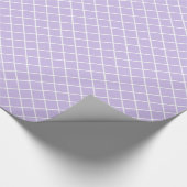 Klein licht lavender Violet White Check Patroon Cadeaupapier (Hoek)